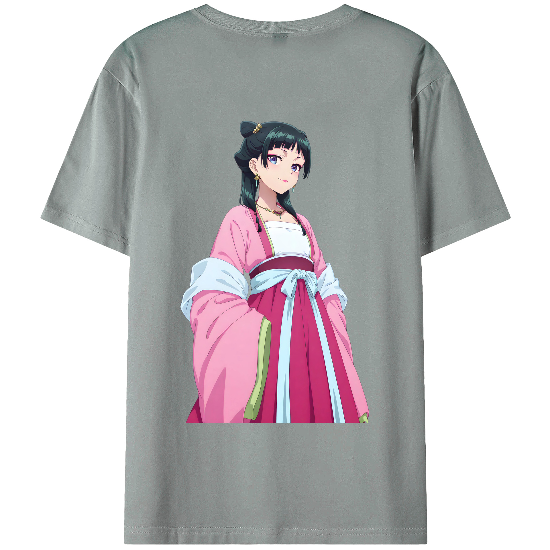 （画像用） 薬屋のひとりごと The Apothecary Diaries 綿100％ メンズ半袖Tシャツ（バックプリント） 通気性
